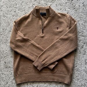 Polo by Ralph Lauren Men's Tan Zip-Up Sweater